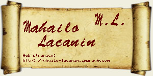 Mahailo Lačanin vizit kartica